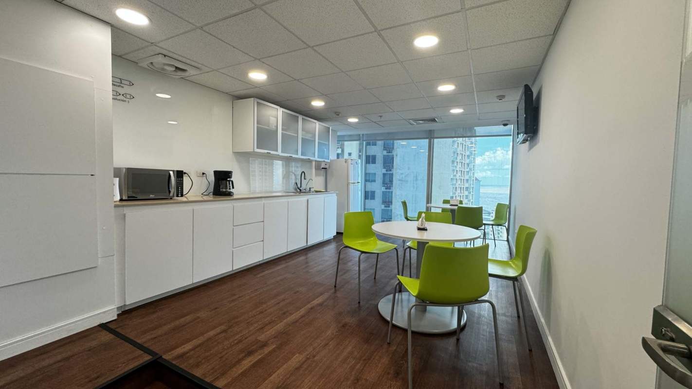 Well-lit interior business corridor with security features at PH Oceania Business Plaza