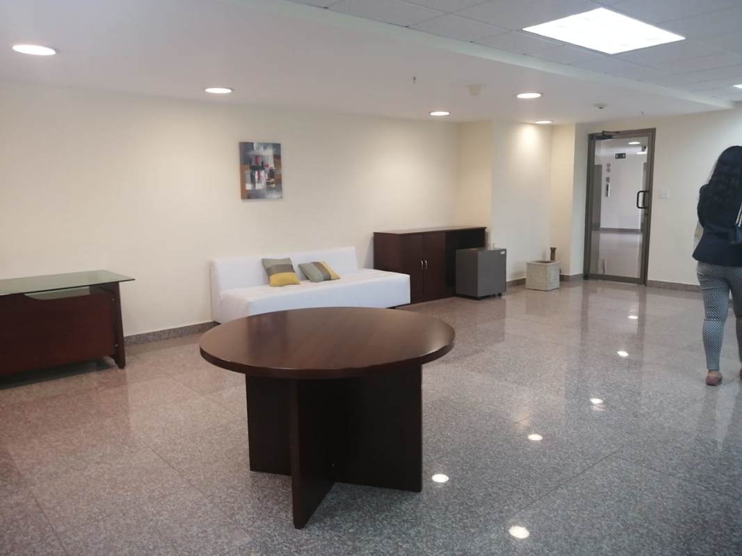 Modern office space with panoramic city view glass windows in Costa del Este Panama