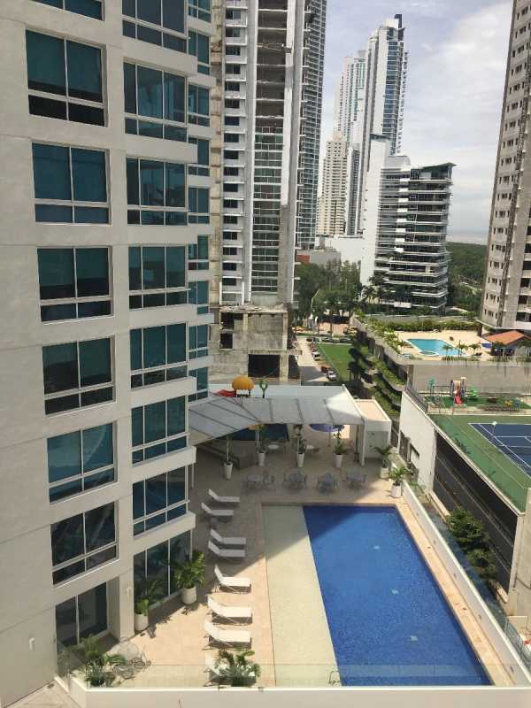 Bright bedroom with large windows and ocean view in PH Castellmare Panama