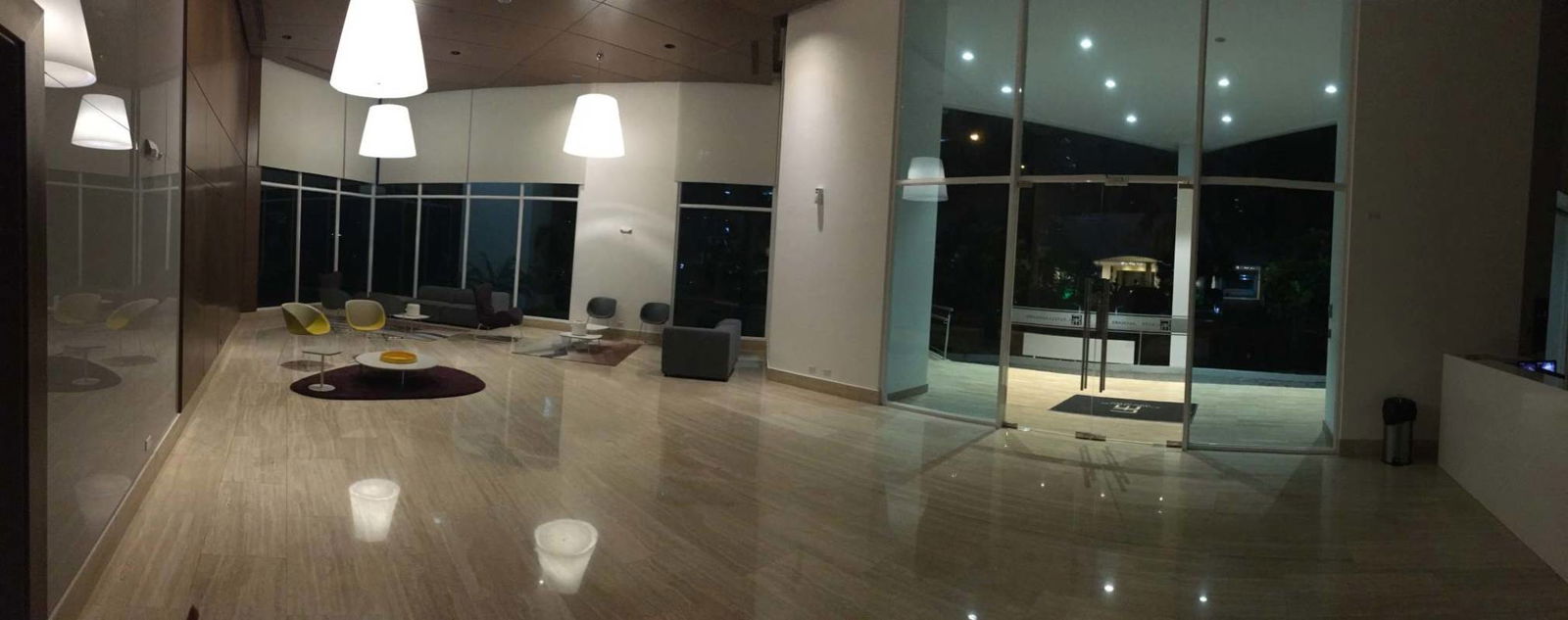 Contemporary bathroom with glass shower enclosure PH Castellmare Costa del Este Panama