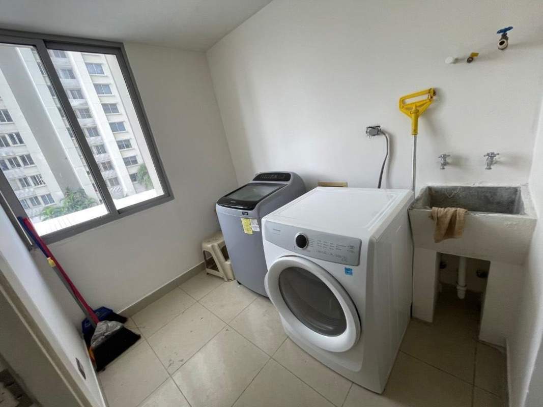 Colorful children’s playground slides and equipment at PH Rokas condo Panama City