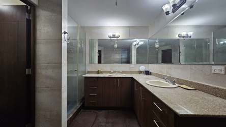 Spacious balcony overlooking golf fairway at Vistamar San Carlos Panama