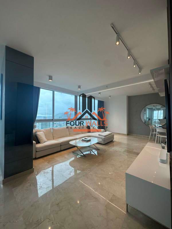 Luxury master bedroom with floor-to-ceiling windows and en-suite bath at PH Dynasty Residences Bella Vista Panama City