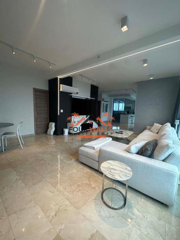 Spacious bathroom featuring glass shower and marble finishes at PH Dynasty Bella Vista Panama
