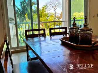 Dining room with access to oceanfront balcony in PH Balboa Bijao Panama