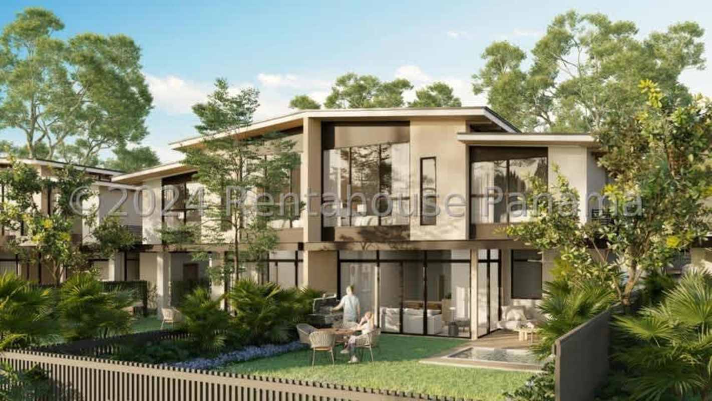 Modern minimalist bedroom in townhouse with large floor-to-ceiling windows and neutral decor