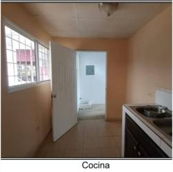 Simple bathroom with tiled shower and sink in Las Lomas David Panama