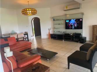 Private backyard garden with golf course view at Vista Mar Golf & Beach Resort San Carlos Panama