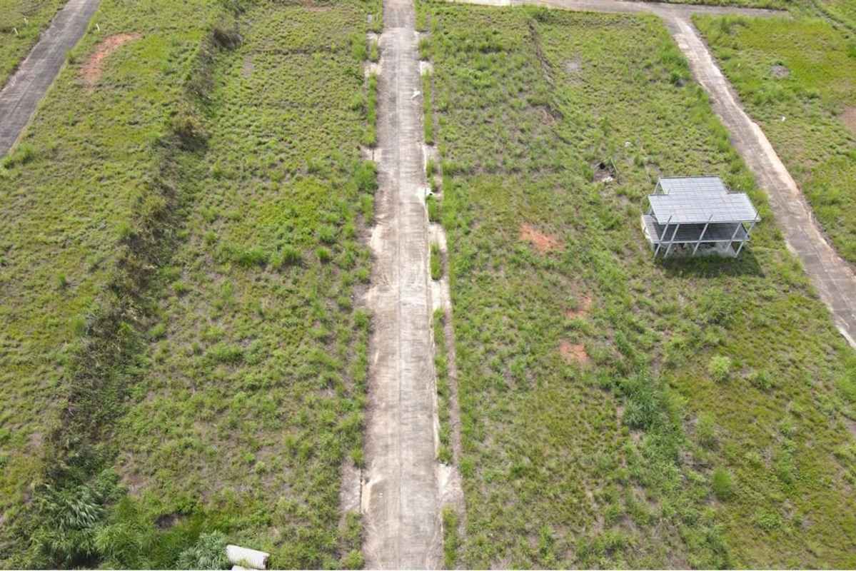 View of flat green residential land parcel in Green Valley master community Panama City