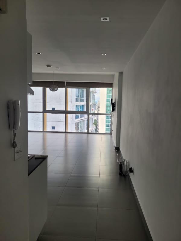 Modern bathroom with shower and vanity PH Vista del Mar Panama City