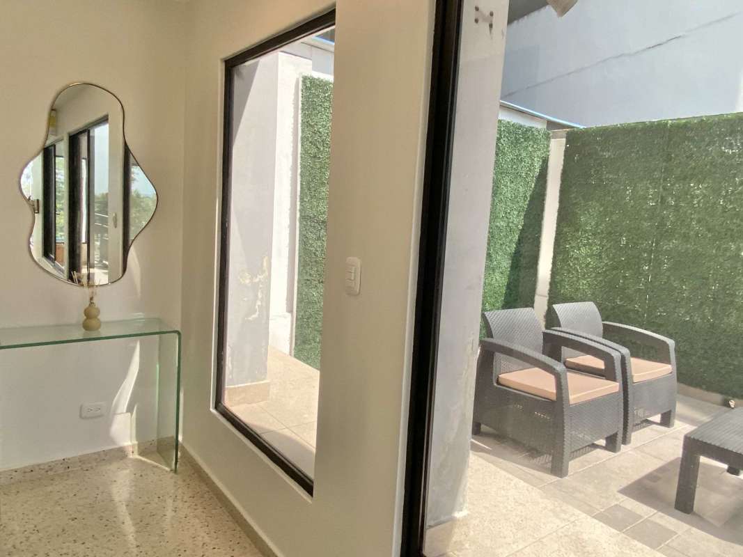 Bedroom with ocean views and terrace access at PH La Gaviota on Avenida Balboa Panama