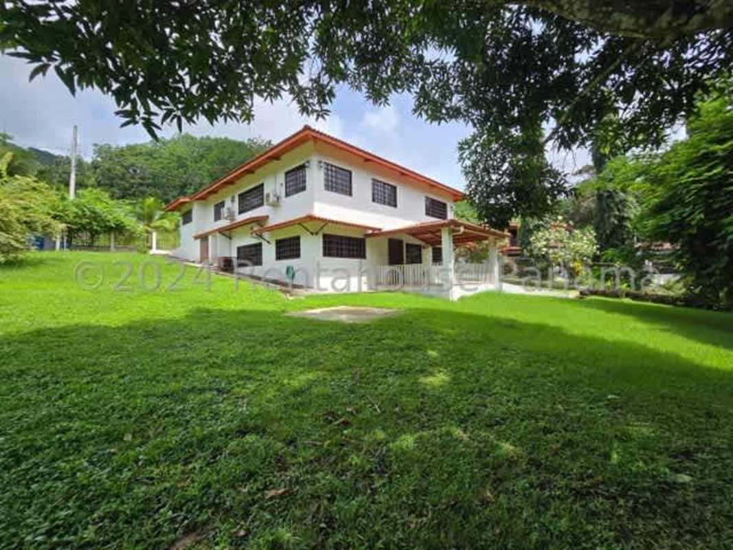 Balcony terrace overlooking neighborhood Las Lajas house for sale Panama