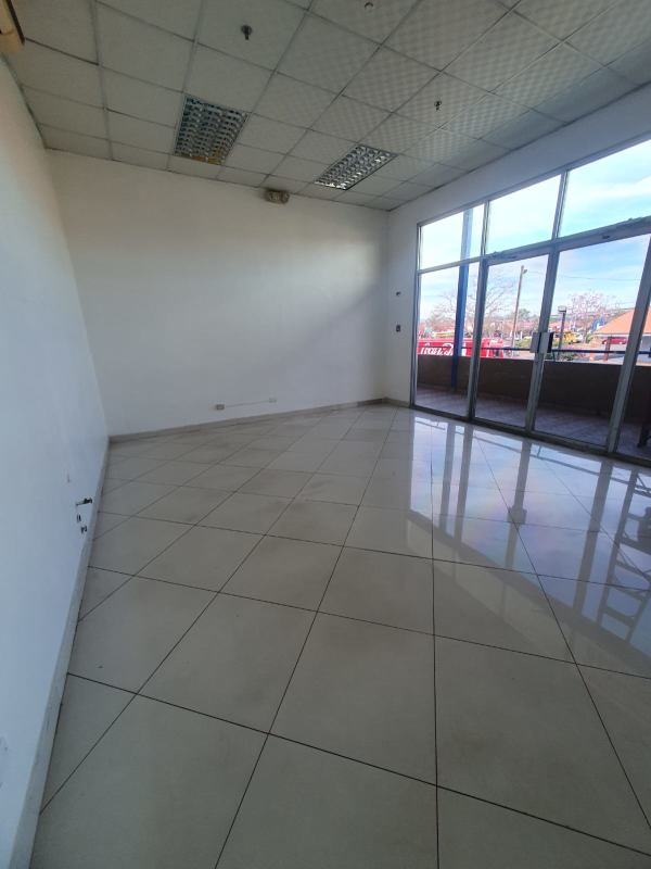 Bright office or retail unit interior with white tiles and large windows Plaza Tocumen
