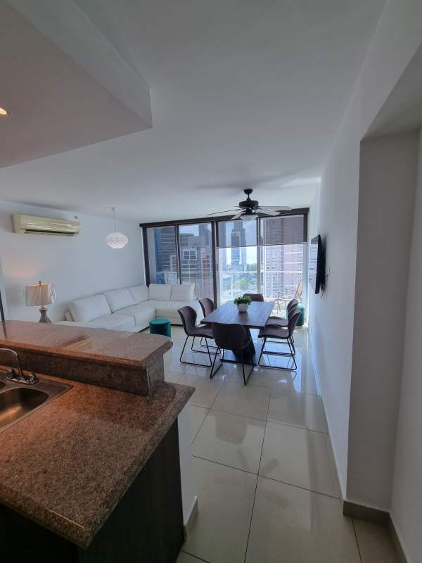Master bedroom with built-in closet, large window, ocean view, AC, Top Tower Costa del Este Panama