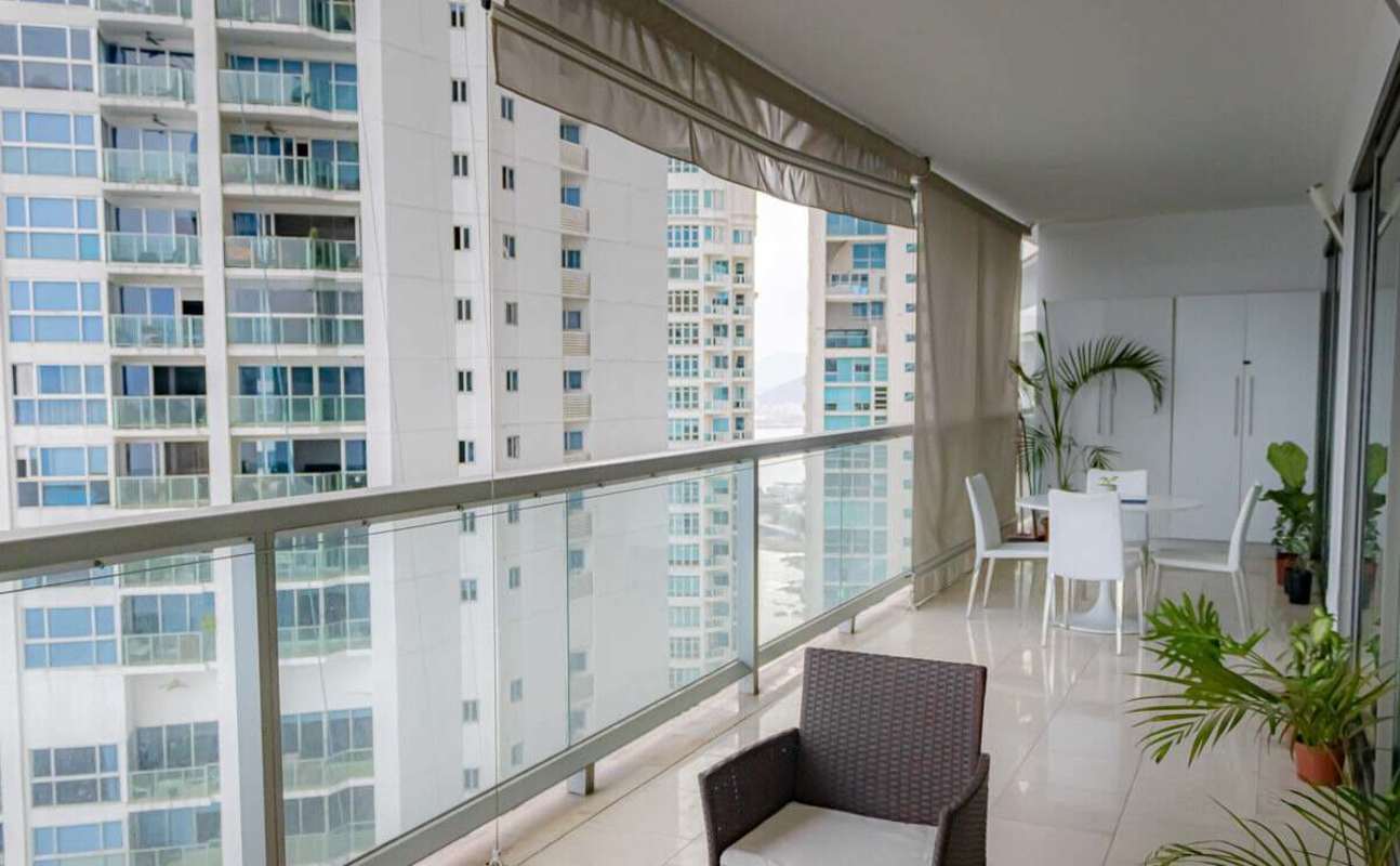 Master bedroom with balcony panoramic ocean views luxury condo The Ocean Club Punta Pacifica