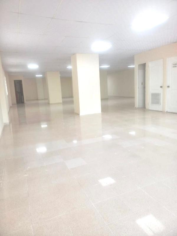 Ground floor commercial space with glass entrance doors and tiled flooring on Via España Panama City