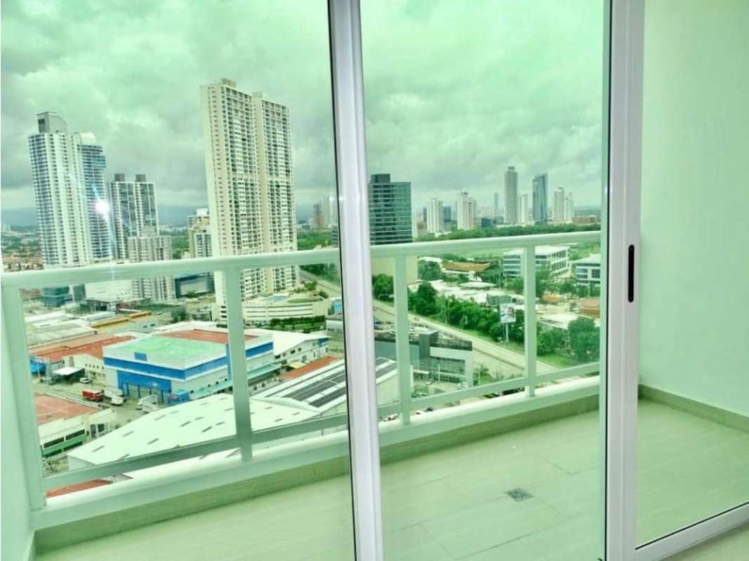 Spacious open living and kitchen with breakfast bar in PH Asia Costa del Este Panama City apartment