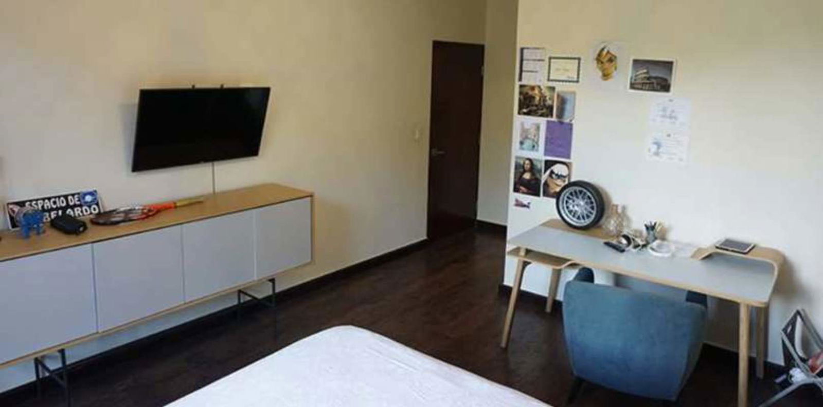Kitchen island with breakfast bar and adjacent living room modern open space Clayton Panama