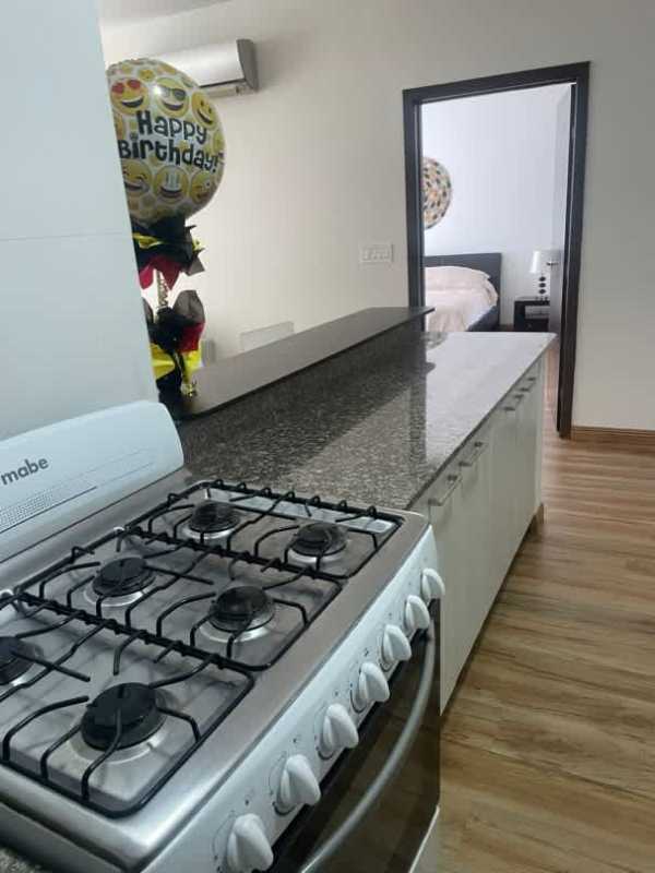 Balcony overlooking skyline in San Francisco Panama furnished apartment PH San Francisco Bay