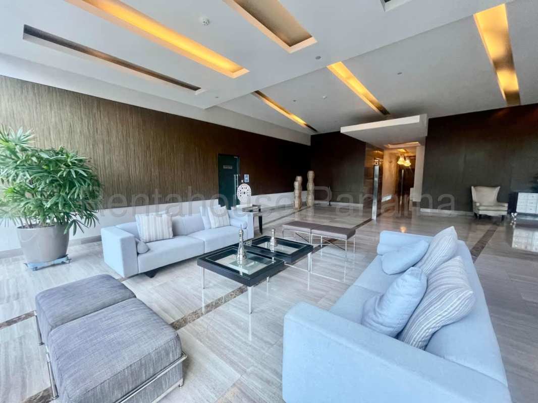 Contemporary kitchen with granite countertops at PH Midtown Costa del Este Panama