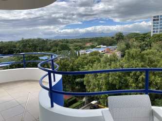 Contemporary bathroom glass shower vanity in PH Coronado Bay Panama beachfront rental