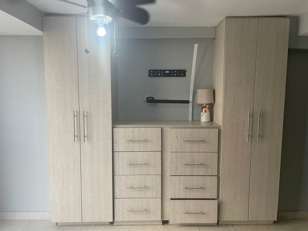 Master bedroom spacious closet and split AC at PH Vista Marina Towers Panama