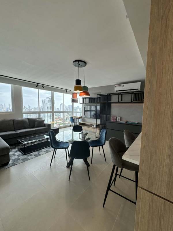 Bright open concept living dining in CenterPoint Tower with city views