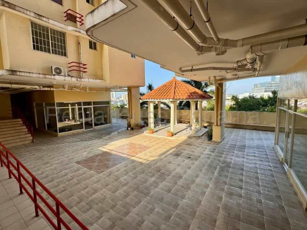 Bedroom with large window, tile floors in PH Torres de Vista Hermosa Panama
