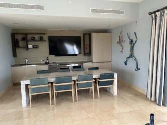 Elegant bathroom with glass-encased shower and vanity Buenaventura Tower 1 Penthouse Panama