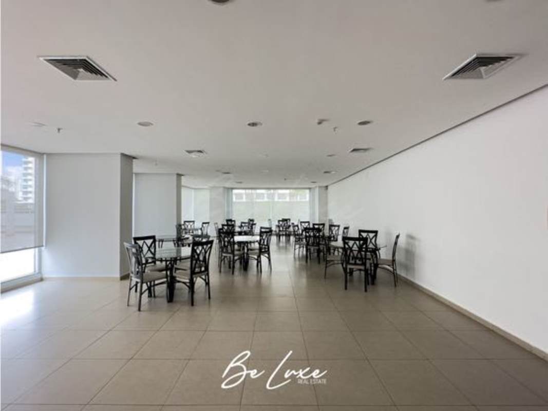 Modern bathroom with glass shower and granite vanity in PH Tao Tower Panama