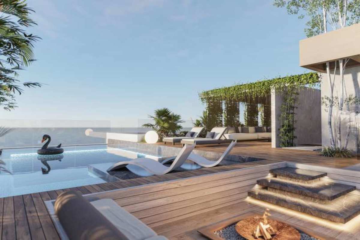 Terrace with outdoor dining lounge and Pacific Ocean view Ocean Reef Panama