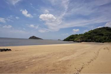 Secluded beach with scenic Pacific Ocean views at Playa Majagual near Capira, Panama