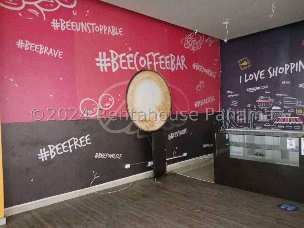 Empty corner commercial space with glass walls ideal for store at Los Andes Mall Panama