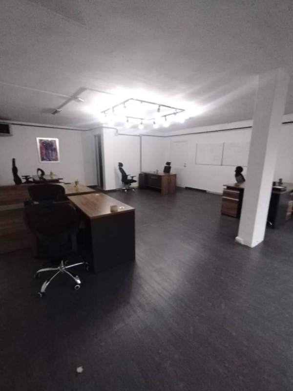 Breakroom kitchen with sink and cabinets in commercial PH El Cangrejo Panama City