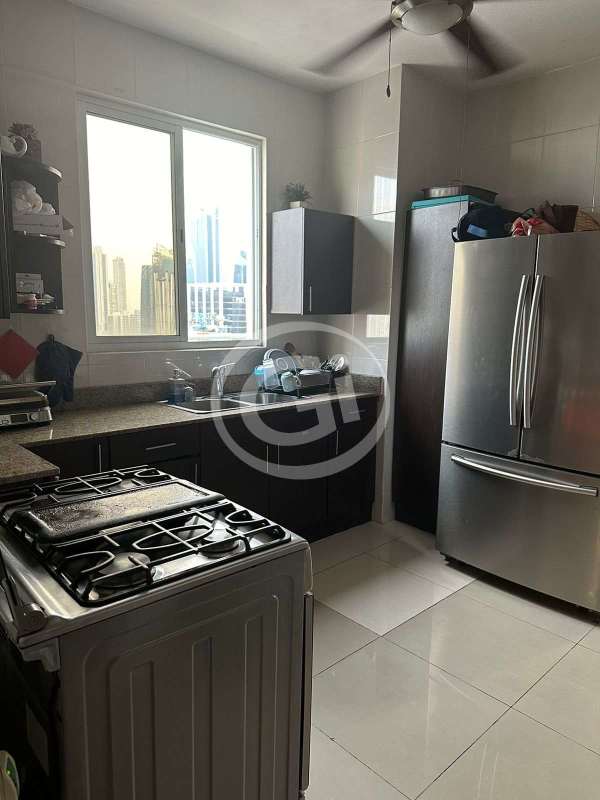 Penthouse bedroom modern design with large windows and city view in PH Miyaki Obarrio Panama City