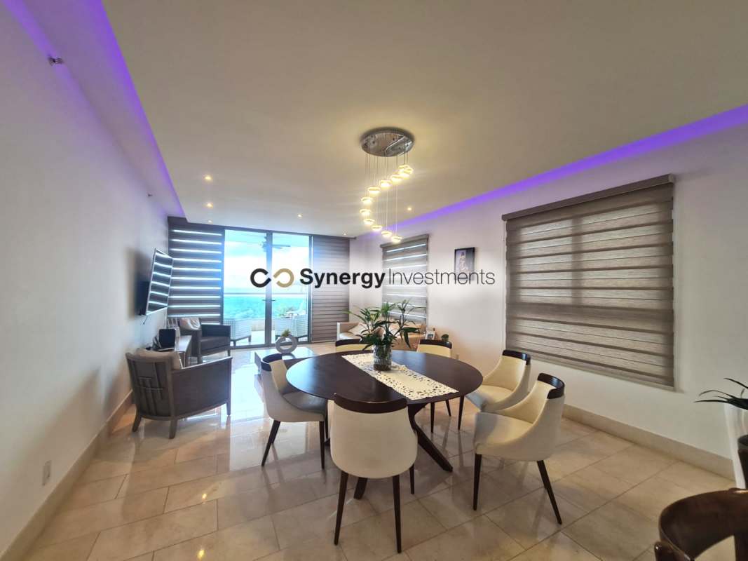 Spacious master bedroom with huge windows, golf and sea views, luxury finishes in Santa Maria Panama