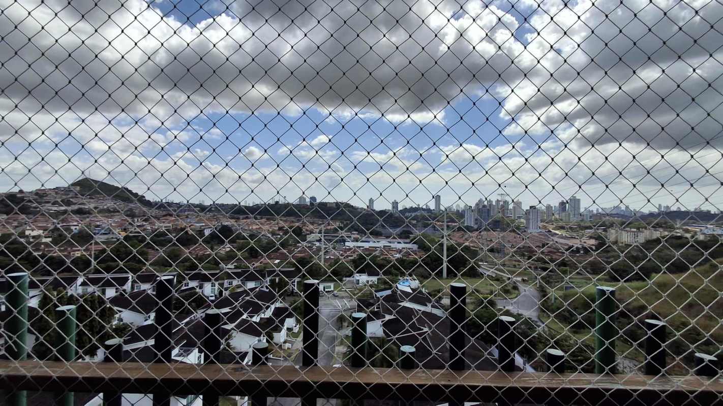 Panoramic city view with protective balcony net Condado del Rey Altos de Panama apartment
