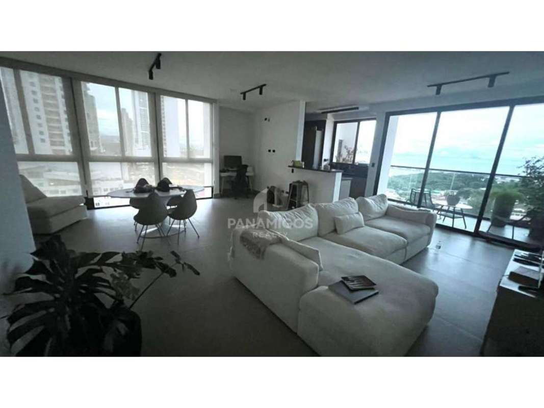 Bright open living dining space with balcony and sea views Victory Wellness Coco del Mar Panama