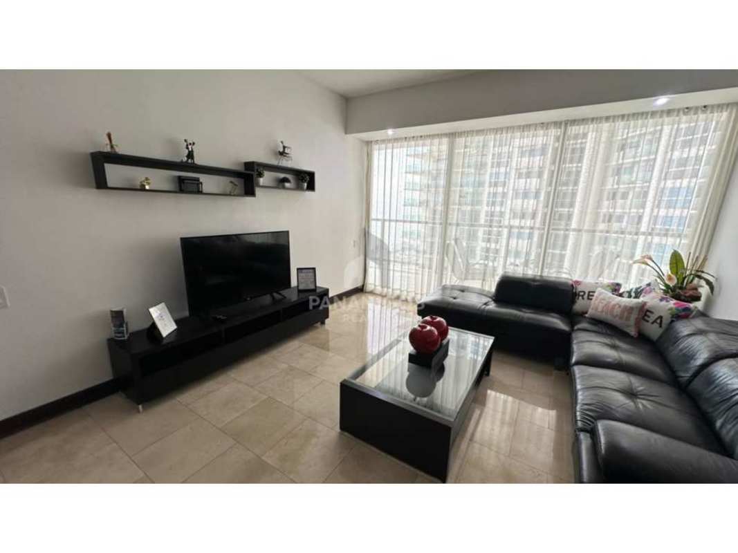 Fully equipped modern kitchen with granite countertops in luxury apartment The Ocean Club Punta Pacifica Panama City