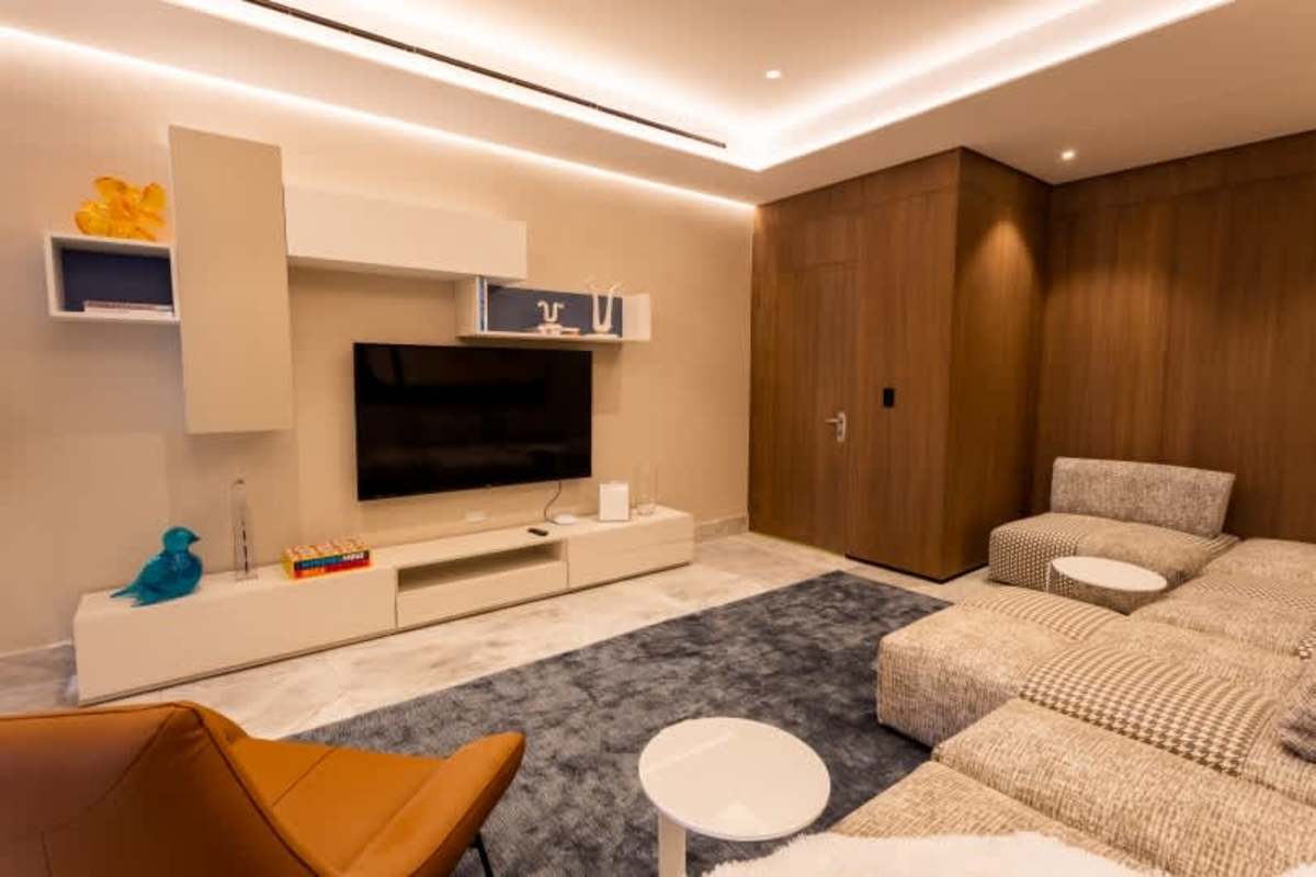 Modern luxury bedroom penthouse with city skyline views Panama