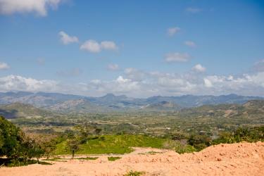 Mountain highland panoramic view from rural land Coclé Panama