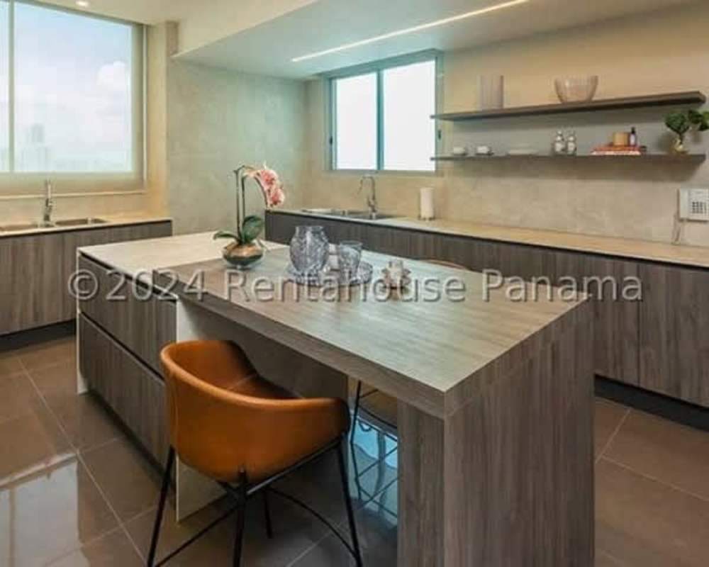 Living room ocean skyline view floor-to-ceiling windows PH Pacific Point Panama