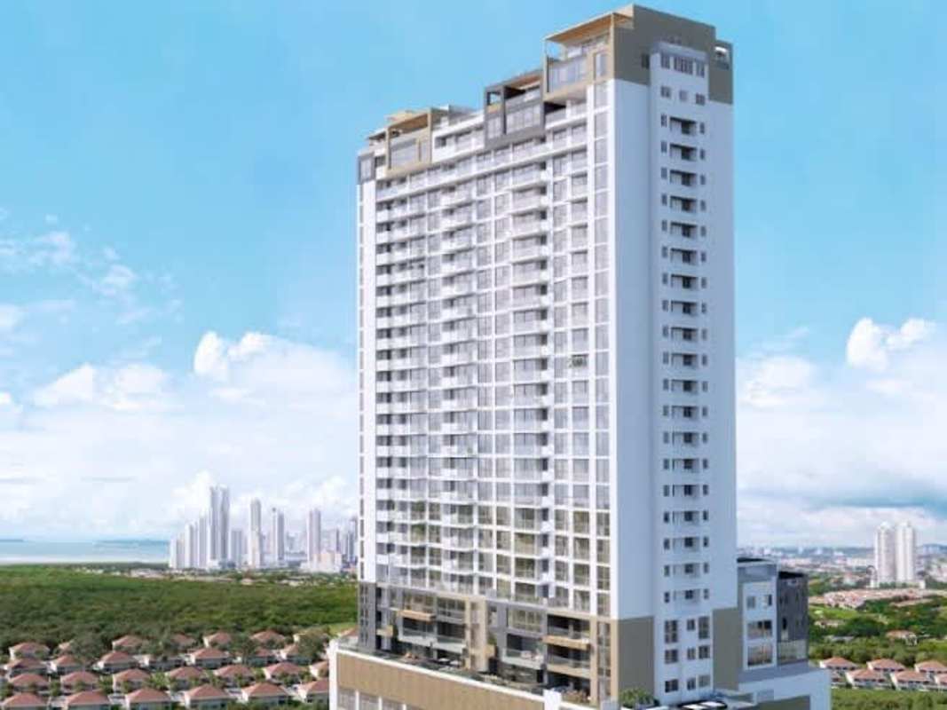 Modern facade high rise PH Oceana Santa Maria Golf Panama City