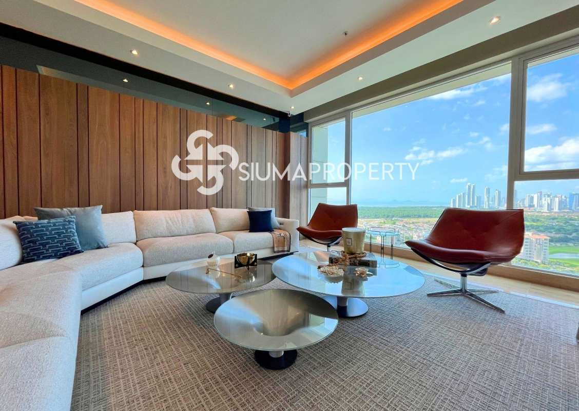 Italian design kitchen marble tops premium appliances Santa Maria Golf Condo Panama