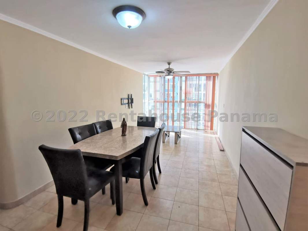 Apartment balcony with metal railing and cityscape view at PH Park Panama City