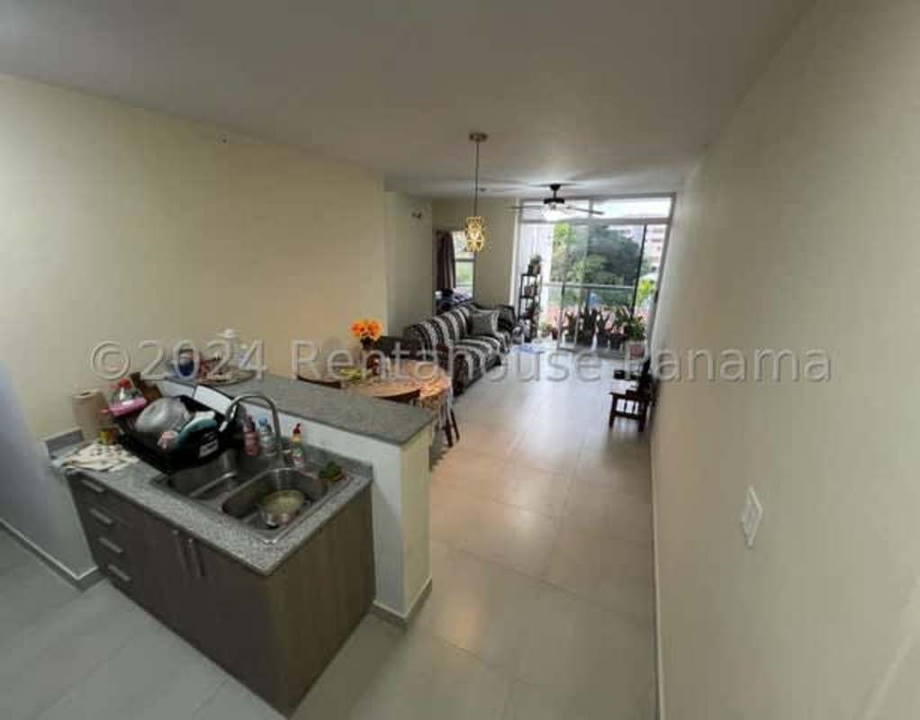 Open kitchen with granite countertops, modern cabinetry, ready for appliances at PH Cresta View Panama City