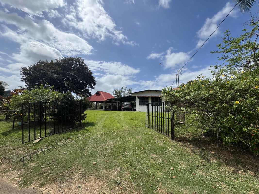 Rustic kitchen with tile counter and outdoor views Cañita Chepo Panama