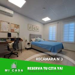 Bedroom with queen bed, AC, wardrobe in furnished rental Penonomé Panama