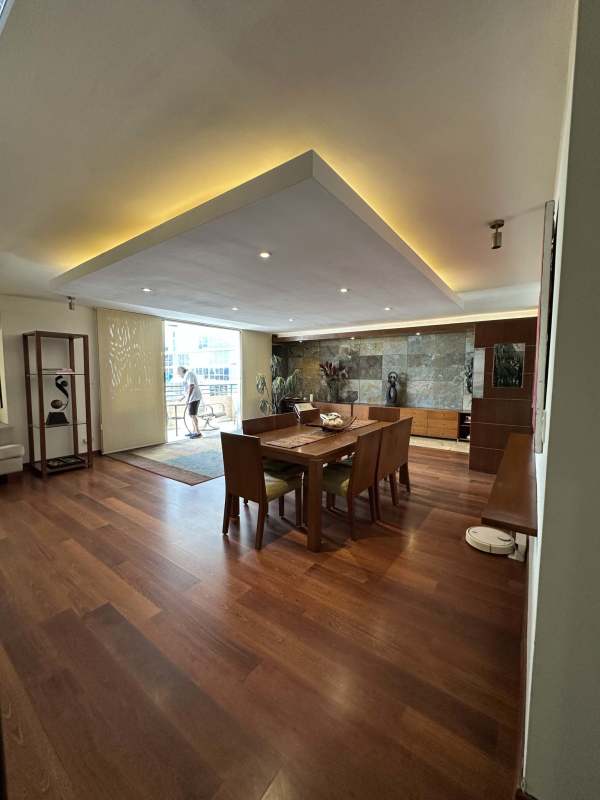 Spacious luxury kitchen area with modern finishes in PH Del Rey penthouse Panama City