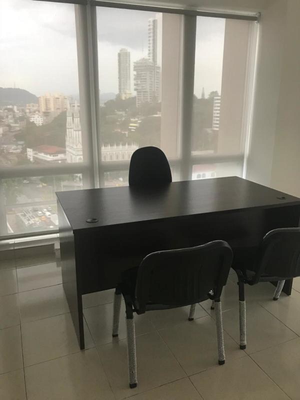 Spacious ready office with furniture, large windows, city view in BICSA Panama